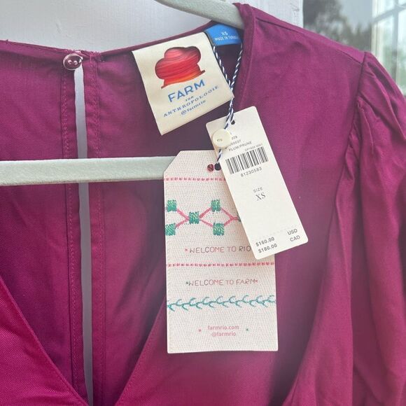 FARM Rio Anthropologie Beaded Bell Sleeve Romper NWT - Picture 9 of 13